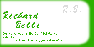 richard belli business card